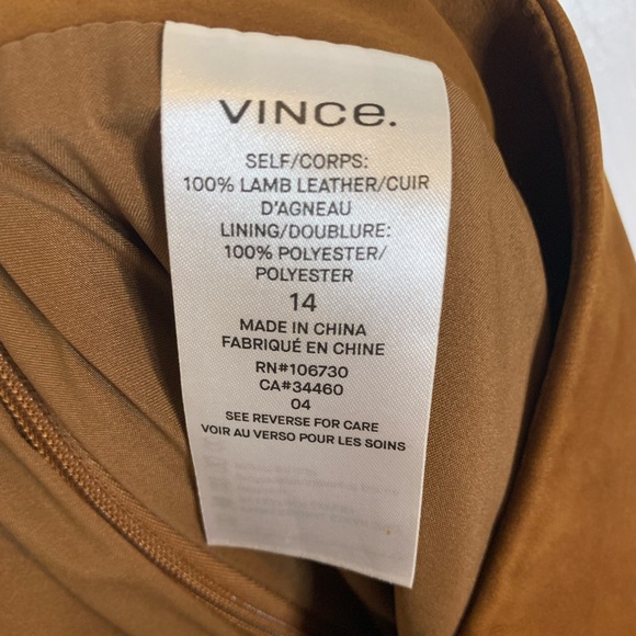 Vince Lamb Leather Wide Leg Cropped Pants - Picture 11 of 11